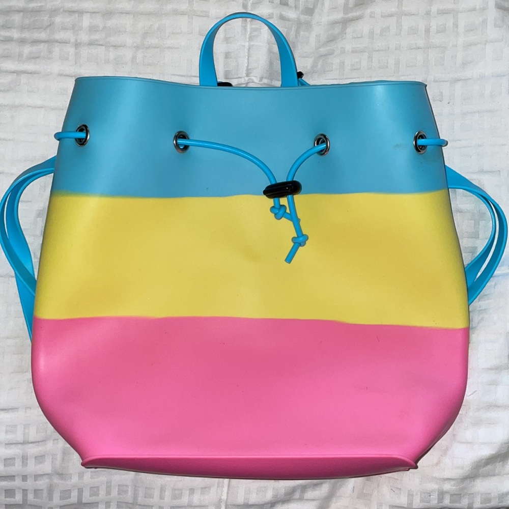 NWOT.  Beach Bag backpack.  Made of durable rubberized material.
